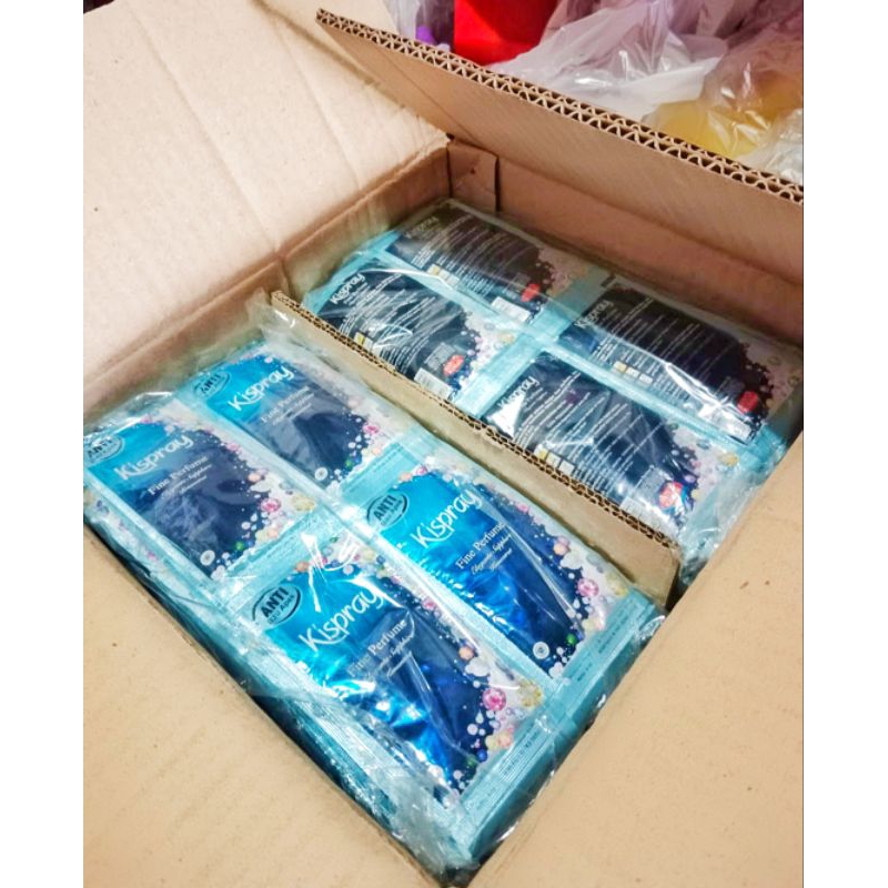 Kispray sachet elegante sapphire 8ml 12 sachet. Kispray rencengan 8ml 12 sachet termurah