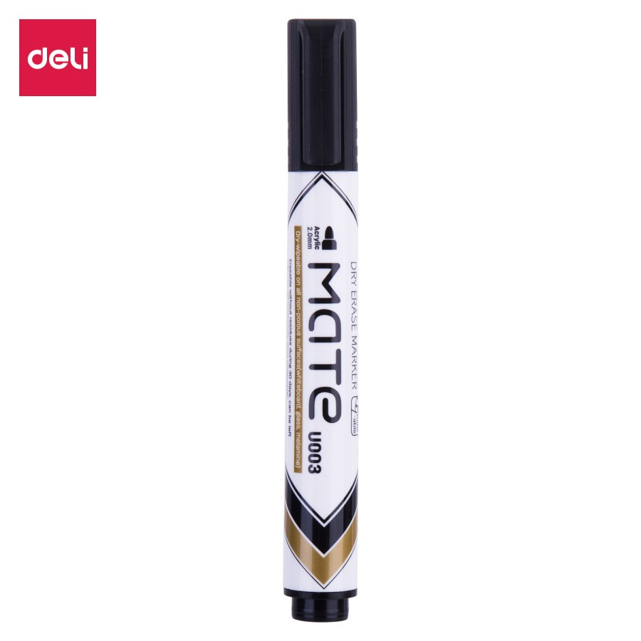 

SPIDOL PAPAN TULIS WHITEBOARD DELI DRY ERASE MARKER BLACK EU00320