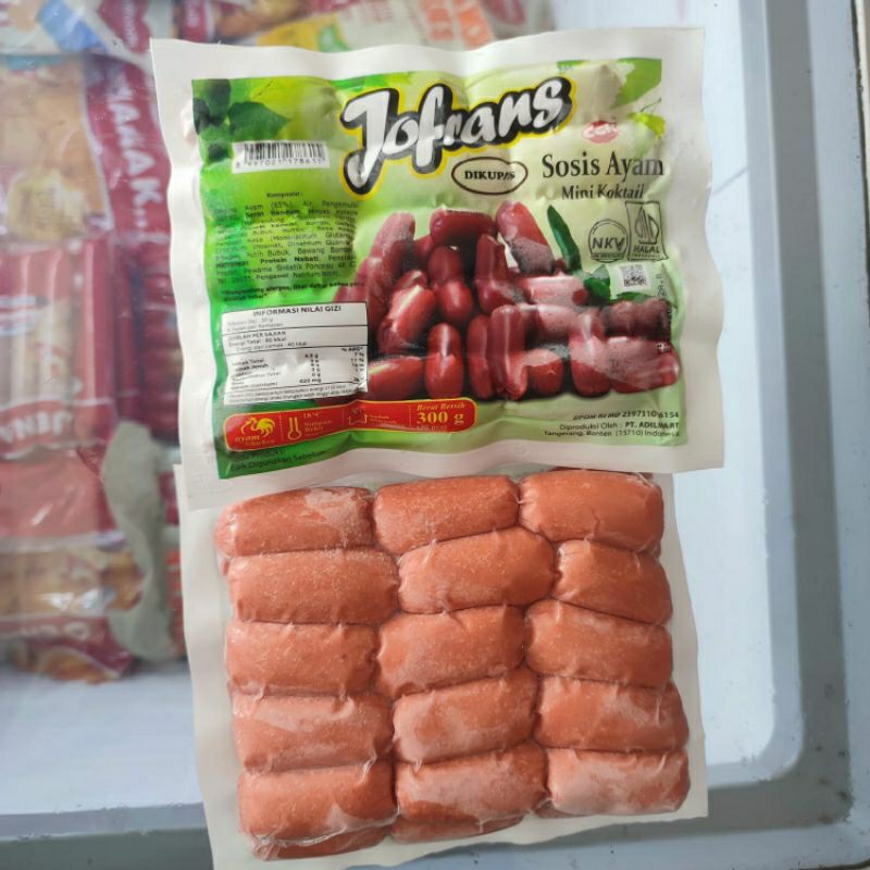 

jofrans sosis mini cocktail 300gr isi 30/sosis cocktail mini isi 30