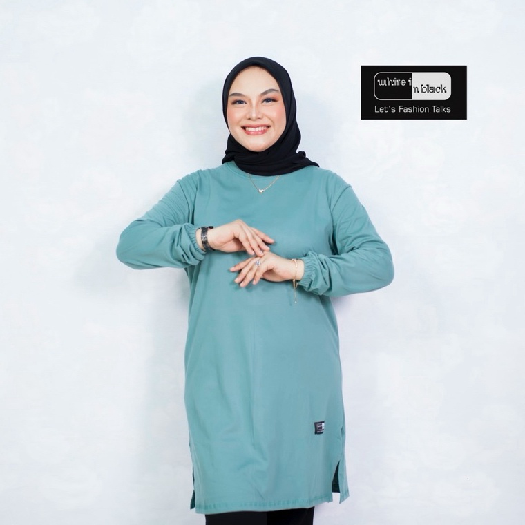 KODE X3E ATASAN KAOS POLOS TUNIK WANITA COTTON TEBAL LEMBUT