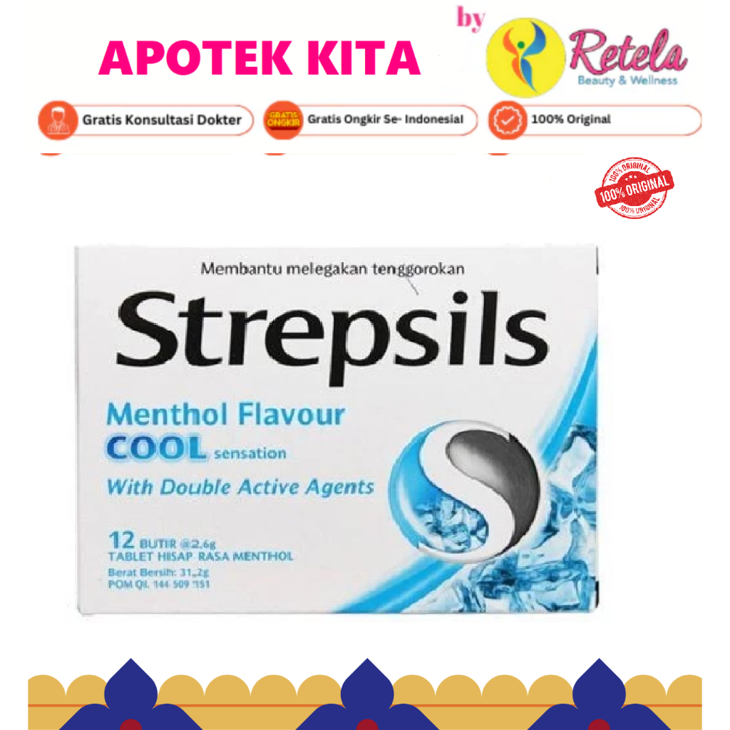 

STREPSIL COOL MENTHOL BOX 12 TABLET HISAP