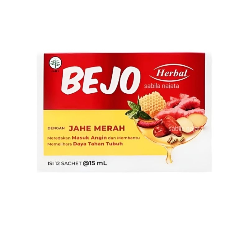 

Bejo jahe merah herbal kemasan box isi 12 sachet