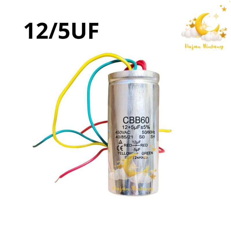 Kapasitor Mesin Cuci 2 Tabung Sanken CBB60 12/5uf Stainless 7kg 8kg 9kg 10kg 11kg 12kg 13kg 14kg 15k
