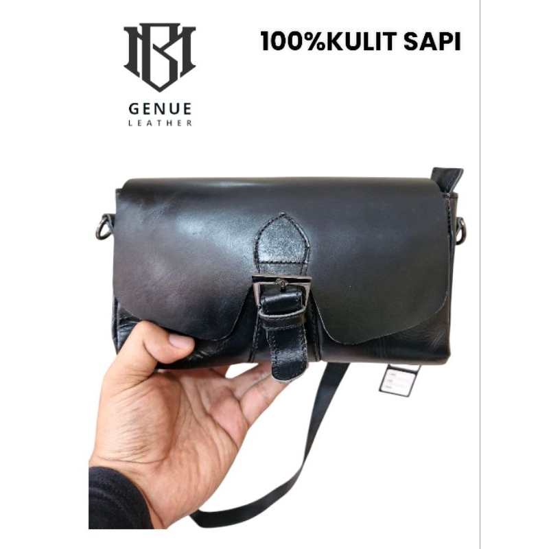 tas selempang full kulit asli model cewek
