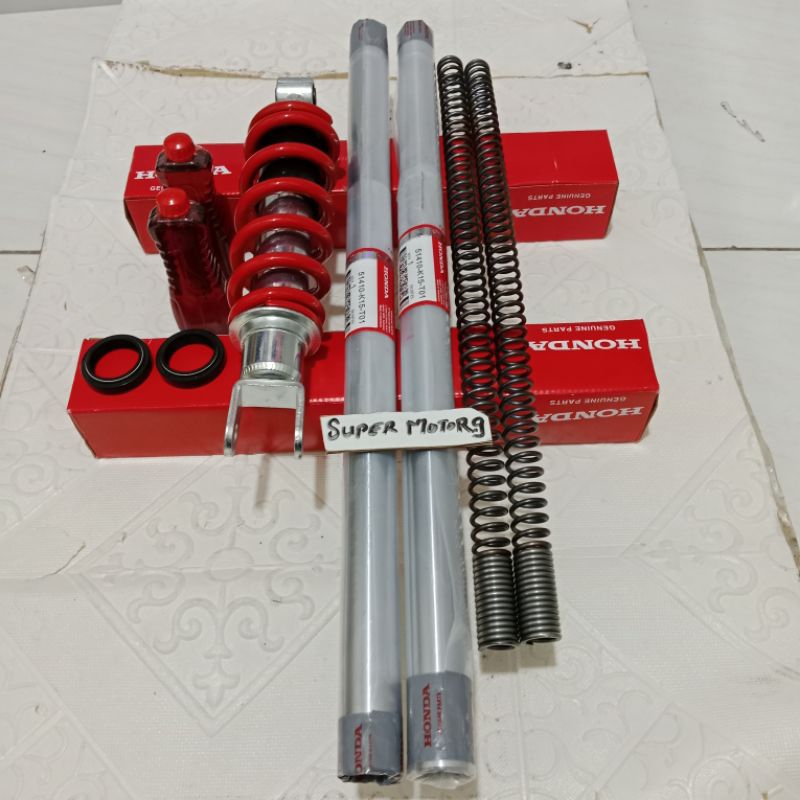 Paket As Shock Depan+Shockbreaker Honda CB 150 Old/CB 150 Old CB 150 R tutup derat Sepasang Shock+Pe
