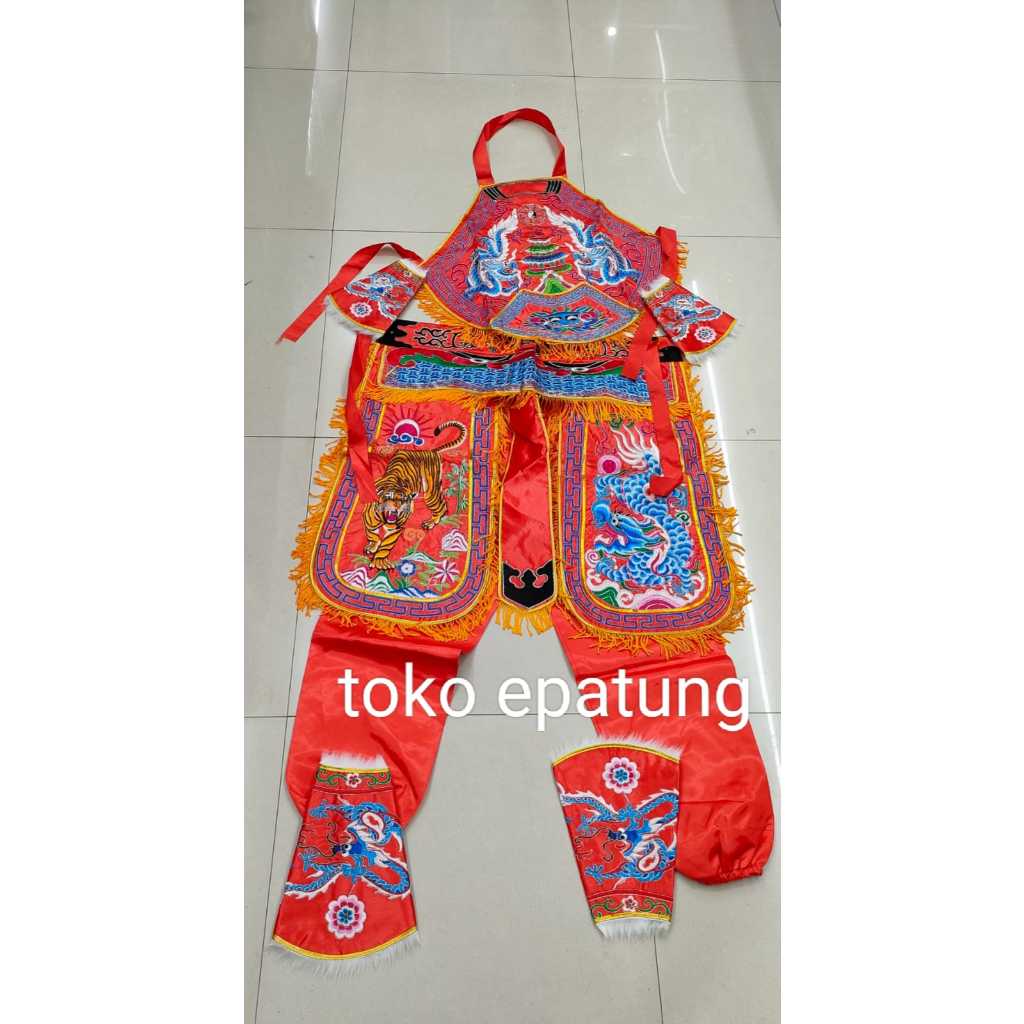 baju tatung / oto /otto - naga - harimau - warna merah - taiwan