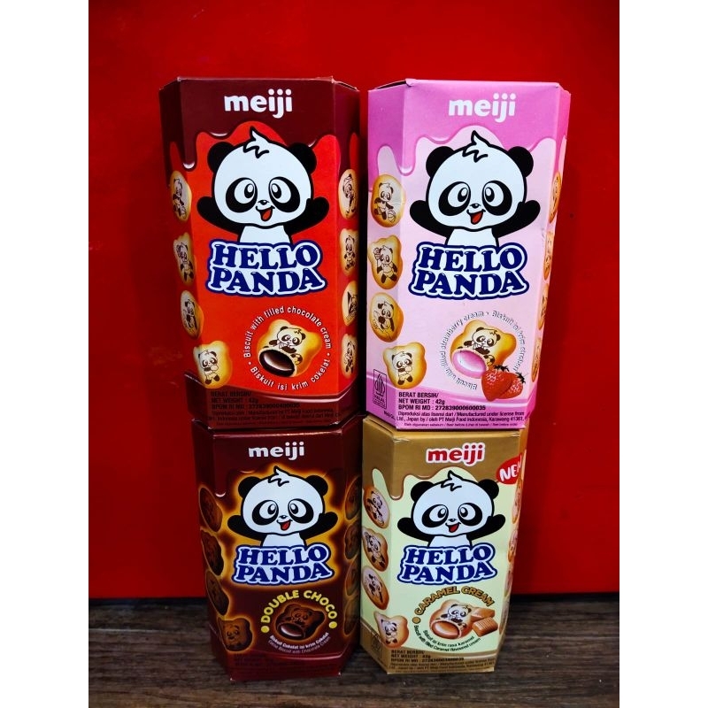 

(Meiji) Hello panda biskuit isi krim All varian 42gram