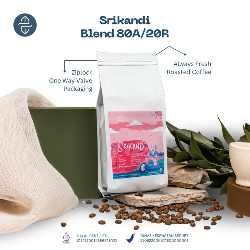 

Biji Kopi Blend 80% Arabica : 20% Robusta Srikandi - 250gr
