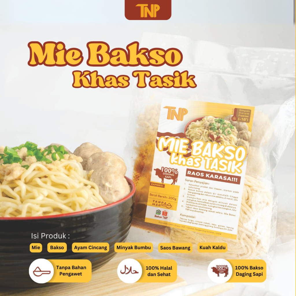 

Mie Bakso Khas Tasik Frozen Food - Bakso TNP