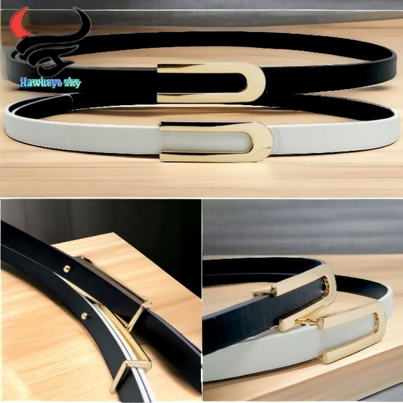 ikat pinggang wanita kulit SIMPEL jumbo ala korean sabuk wanita ban kecil CW074G