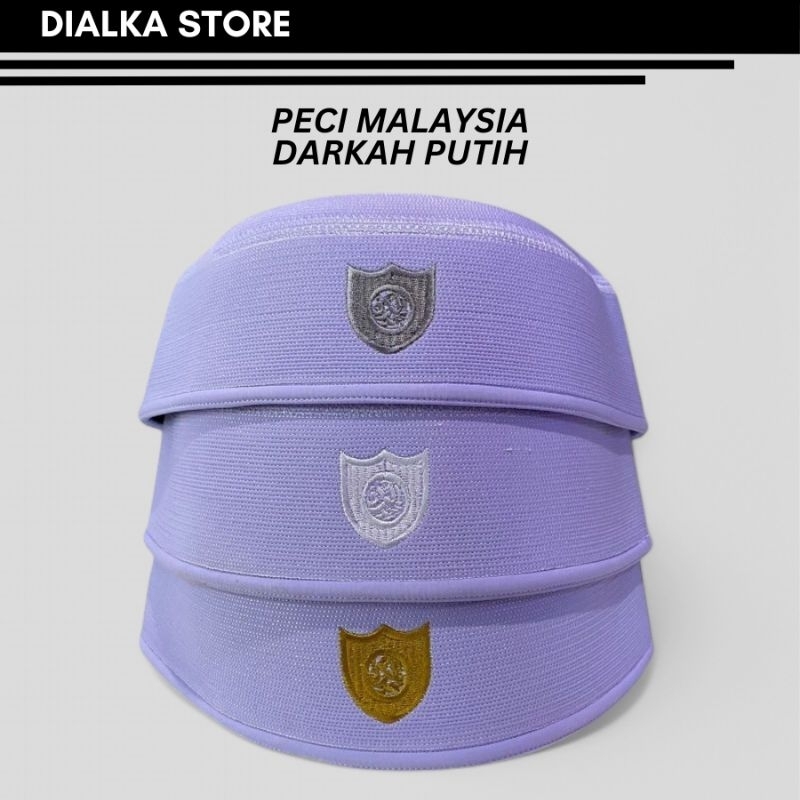 Peci Kopyah Malaysia Darkah ( Kopyah Malaysia / Kopyah Haji / Kopyah Hadroh ) Kopiah Santri Putih