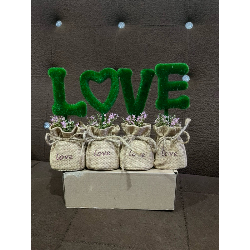 rumput huruf Home set pot unik karung goni/pajangan rumah/dekorasi home