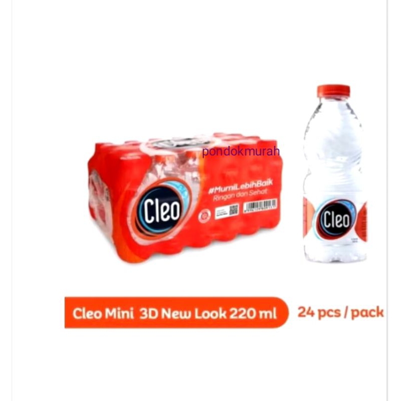 

Cleo Botol Mini Smart 220ml Air Mineral 24pcs/Pack