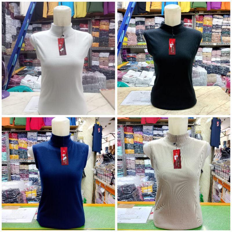 manset /daleman tanpa lengan bahan Rib