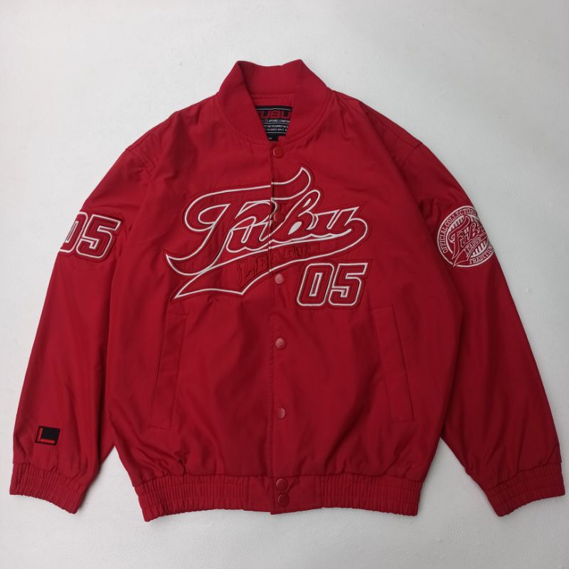 VARSITY JACKET FUBU LEAGUE 05 RED NOT JNCO EVISU DOGTOWN SOHK