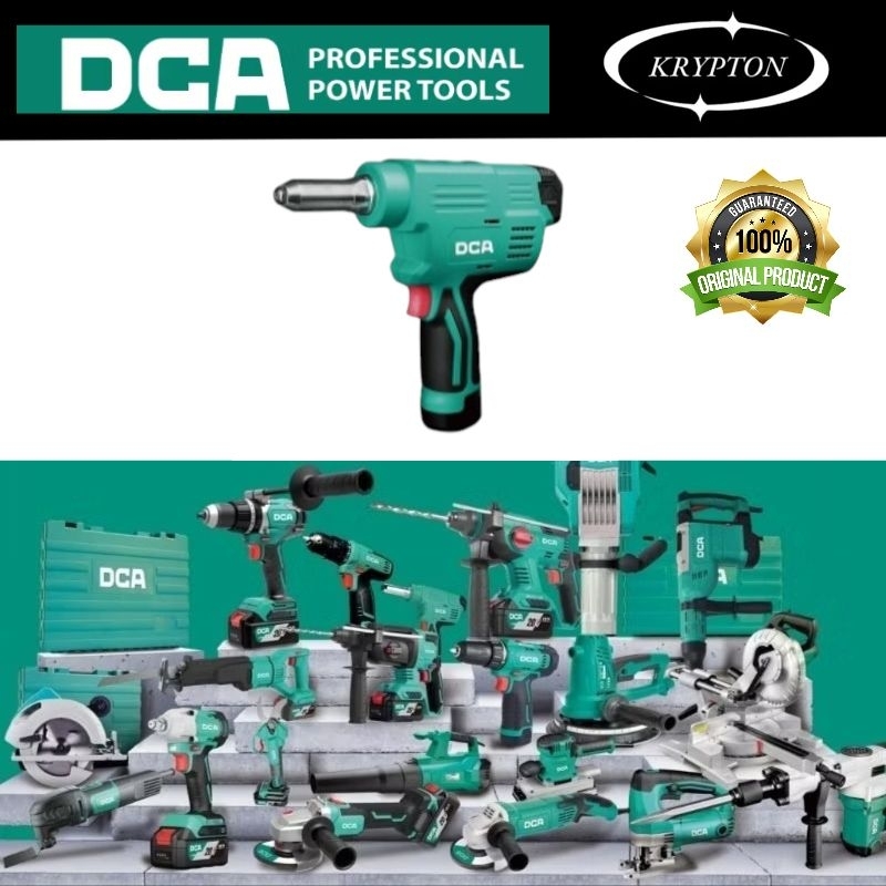 DCA Cordless blind riverter gun / cordless rivet 12V jaminan asli original