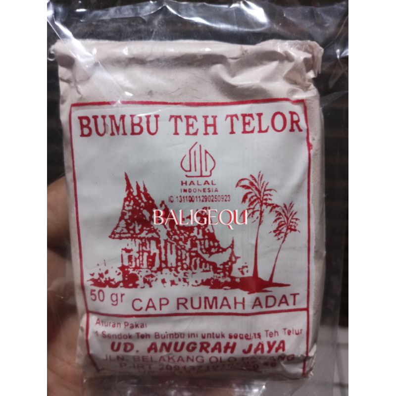

Bumbu Teh Telur cap Rumah Adat asli Minang