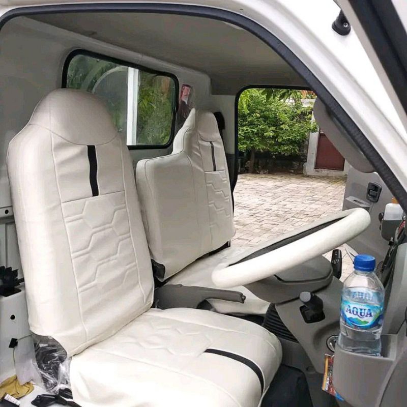 Sarung jok / Cover jok variasi untuk mobil ( Isuzu Elf Traga, Elf Macan ) Model variasi motif