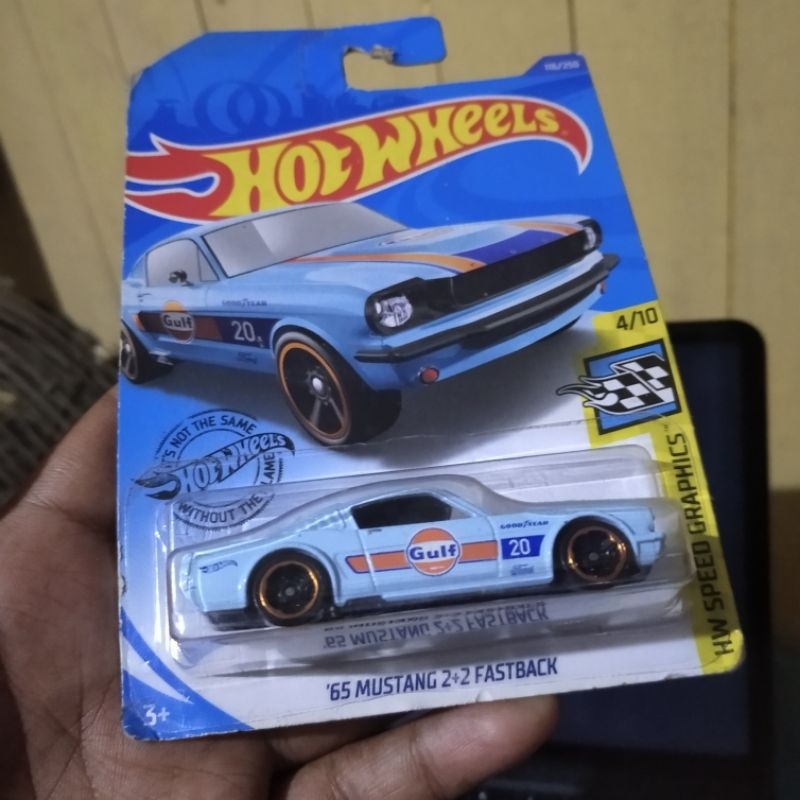 hot wheels gulf 65 mustang 2+2 fastback