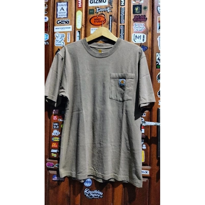 kaos Carhartt poket mocca second