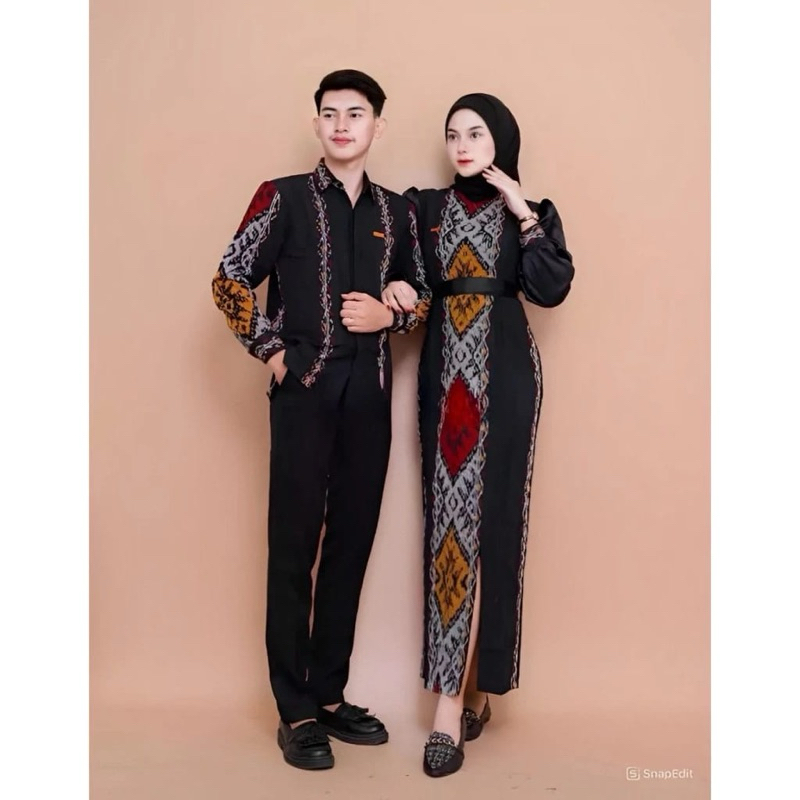 lala dress tenun couple tenun pasangan