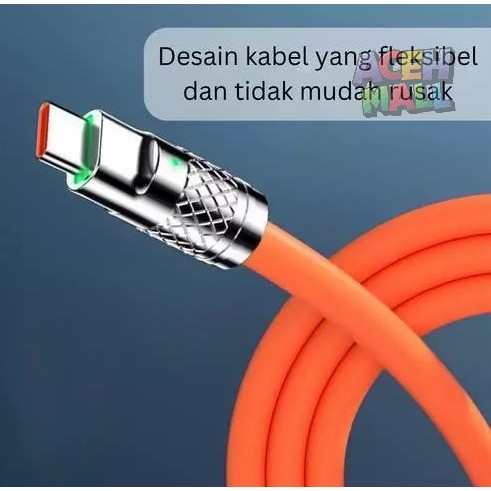 Kabel Cas HP Charger Type-C 120W – Model Besar/Bolak Balik Android