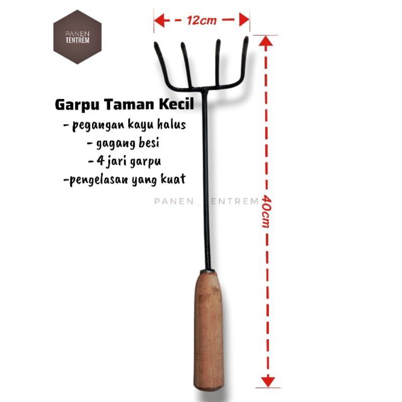 Garpu tanah garpu taman garpu sampah kecil mini