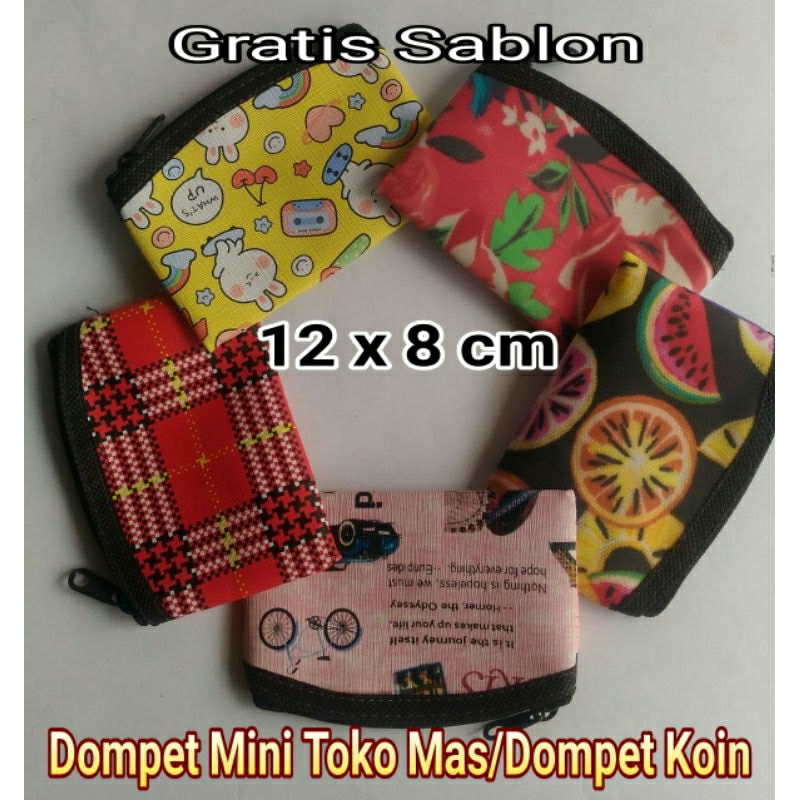 DOMPET MINI TOKO MAS/DOMPET KOIN/DOMPET SOUVENIR TOKO PERHIASAN/DOMPET GRATIS SABLON