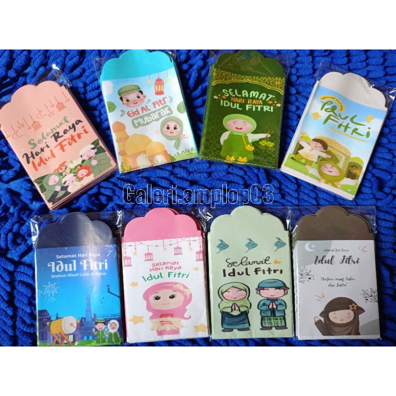 

[10 PACK 100 PCS]AMPLOP LEBARAN MEDIUM MOTIF MUSLIM LUCU 2025