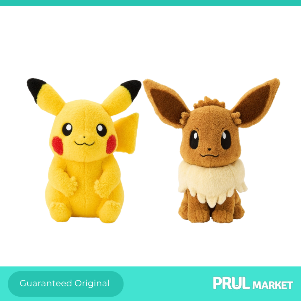 Boneka Pikachu & Eevee Ukuran Besar