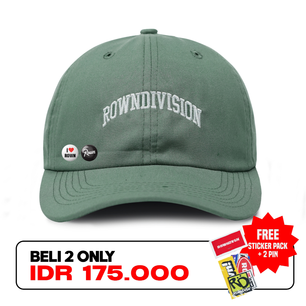 Rown Division Official Polocaps - Rowndvsn Topi Distin Sage Green