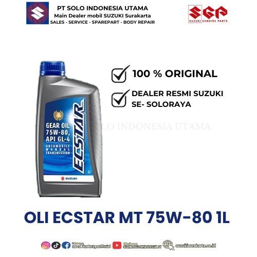 Larismanistokokku Oli Ecstar Mt 75W-80 1 Liter Versneleng / Transmisi Manual Asli Original Sgo