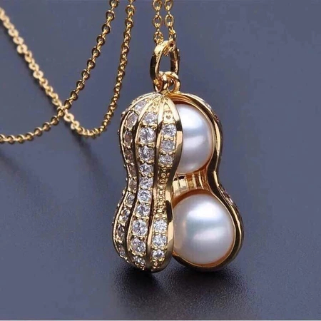 Kalung Liontin Mutiara Kacang