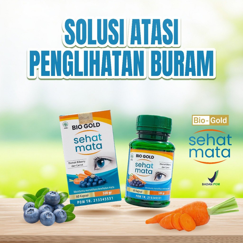 sehat mata kapsul bio gold promo 2 botol obat herbal mata buram iritasi katarak- BIO GOLD SEHAT MATA