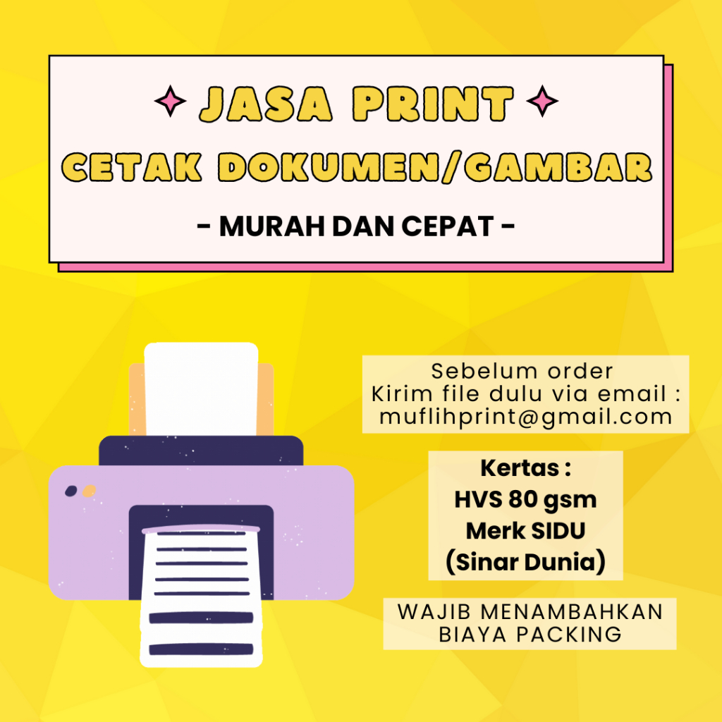 

Cetak Murah dan Cepat A4 80gsm
