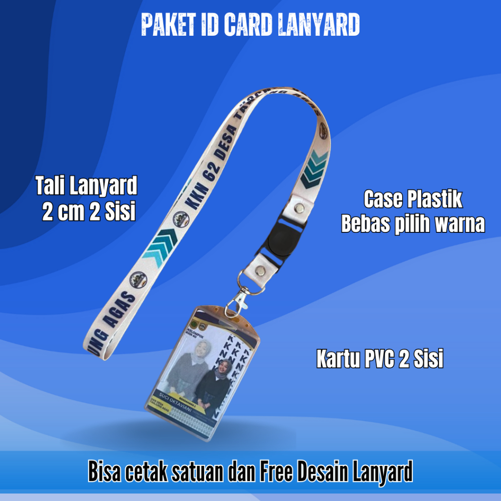

Paket Lanyard + ID Card Custom Karyawan Corporate / UKM / Event + Varian Casing / Holder ID Card