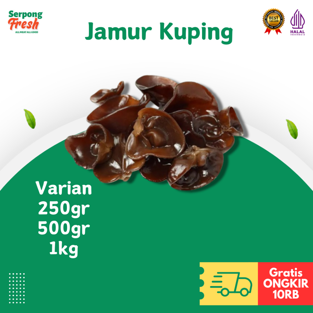 

Jamur Kuping Hitam Mushroom 250gr 500gr 1kg Sayuran Segar Fresh