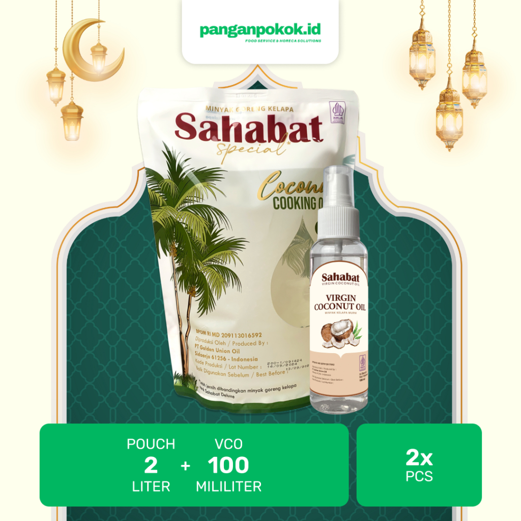 

[BUNDLE SPECIAL] Sahabat Special Minyak Goreng Kelapa Pouch 2L + 100% Pure VCO 100ml