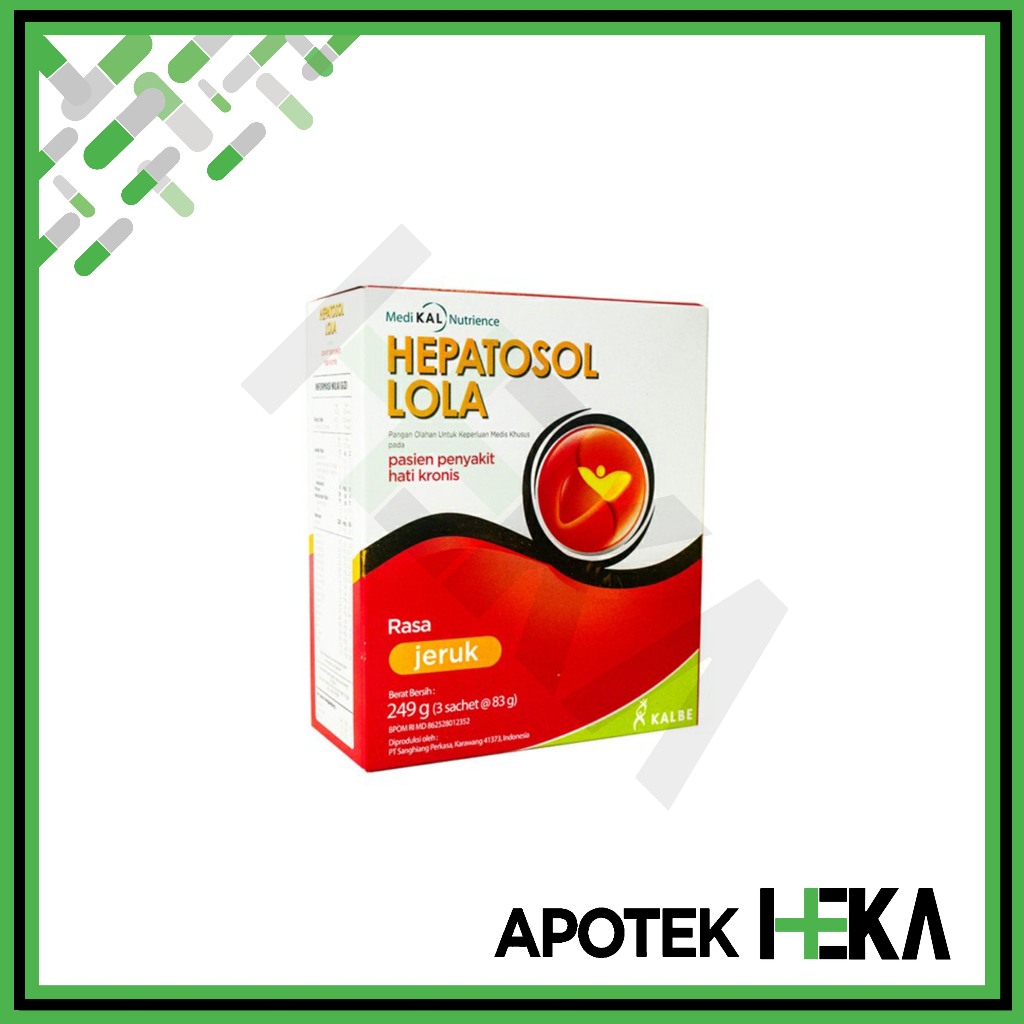 

[BUNDLE 12PCS] Hepatosol Lola Jeruk 249 gram - Nutrisi Kesehatan Hati Spesifik