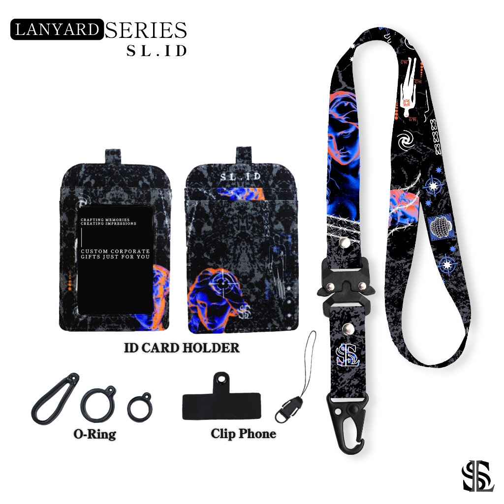 

SL.ID Lanyard Id card Holder Printing - Grunge
