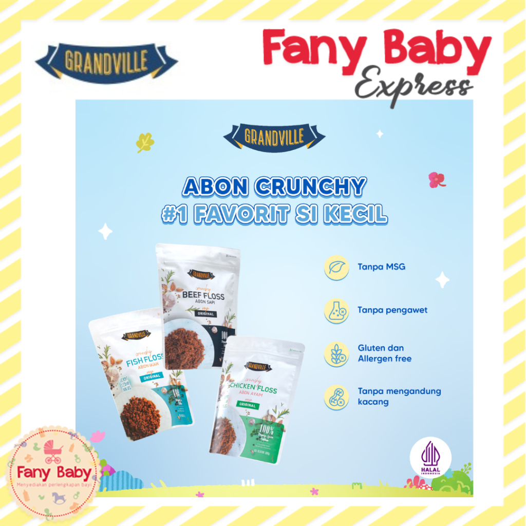 

GRANDVILLE ABON MPASI TANPA - CHICKEN BEEF FISH - COCOK UNTUK BAYI & ANAK