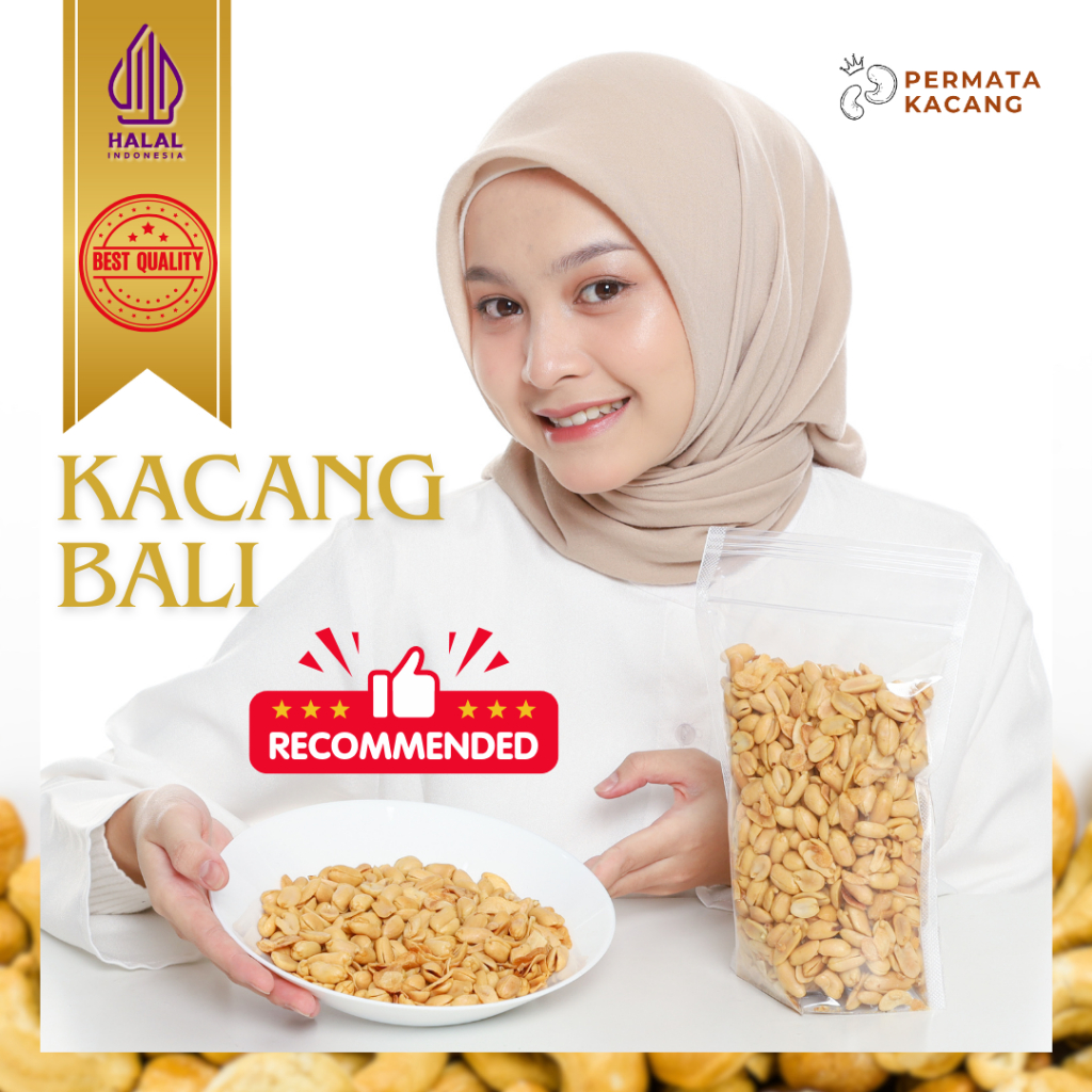 

Kacang Tari Bali Kapri Jumbo - Kacang Tari Bali Gurih - 500 gram / 1 kg - Permata Kacang