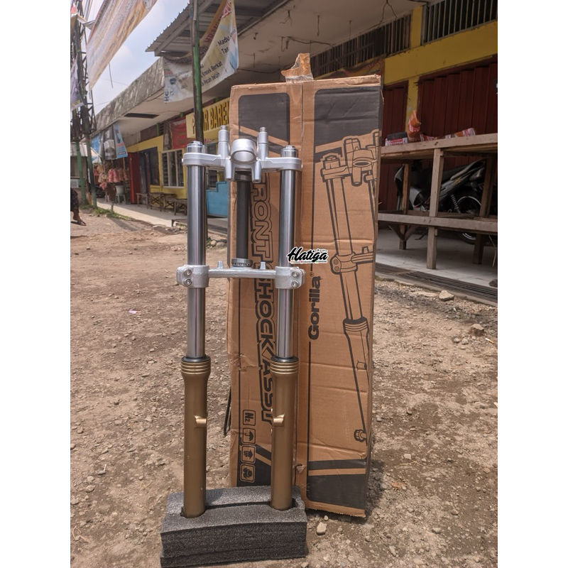 SHOCK NINJA RR GORILLA SKOK DEPAN NINJA RR GORILLA FULLSET PNP CB GL MEGAPRO TIGER