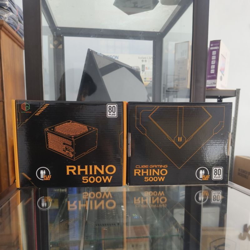 PSU 500WATT 80+ | Cube Gaming RHINO 500W | FLAT CABLE