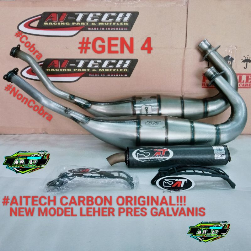 Knalpot Aitech Carbon Kevlar Fulset Galvanis ORIGINAL Ninja R RR SS ZX ORI