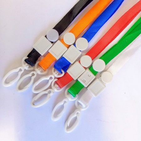 WWNVC - Gantungan LEHER ID Card / Tali Id Card / Tali Badge ID Nylon Hook Plastik Spring Combo / Str
