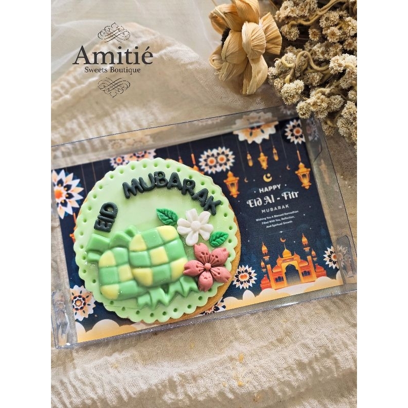 

Cookies Idul Fitri - Green / Cookies Karakter / Birthday Gift / Eid Mubarak Cookies