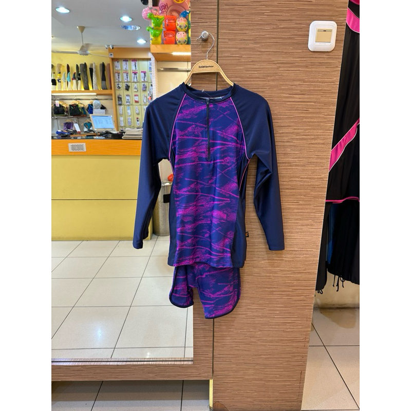 SPORT CLUB Stl Lycra 981 Stelan Baju Renang Tangan Panjang Celana Pendek SC