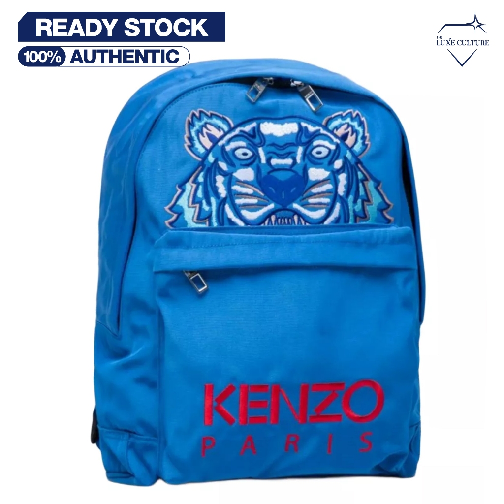 Kenzo Tiger Red Blue Backpack / Tas Branded Original