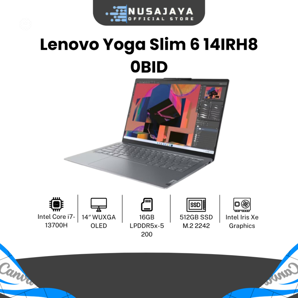 Lenovo Yoga Slim 6 14IRH8 0BID I7-13700H 16GB 512GB SSD 14 inci WUXGA OLED EVO WIN11 OHS